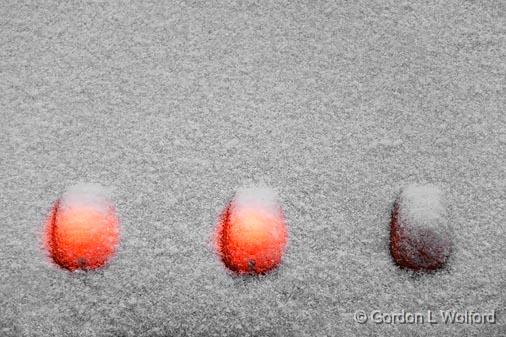 Aglow In Snow_11164.jpg - Cab roof lights photographed at Ottawa, Ontario - the capital of Canada.